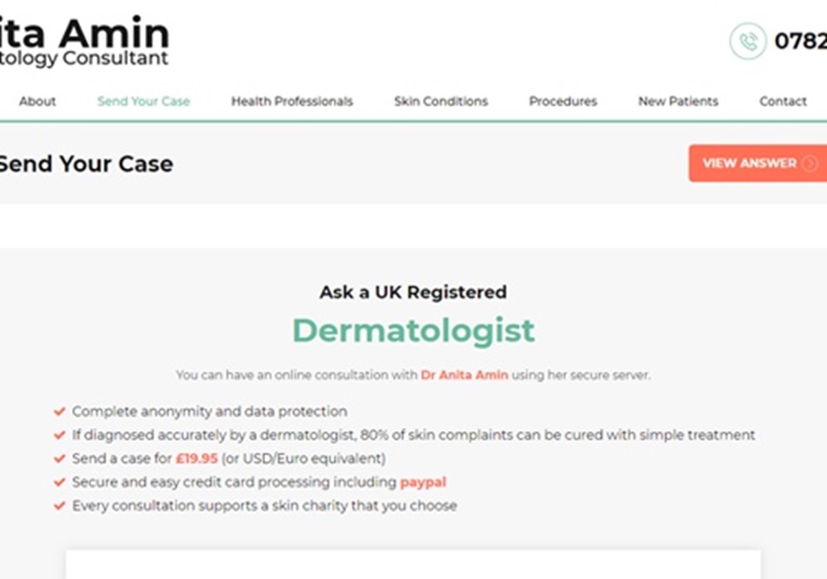 Dr Anita Amin -  SEO & Bespoke Telederm Facility. - Dr Anita Amin