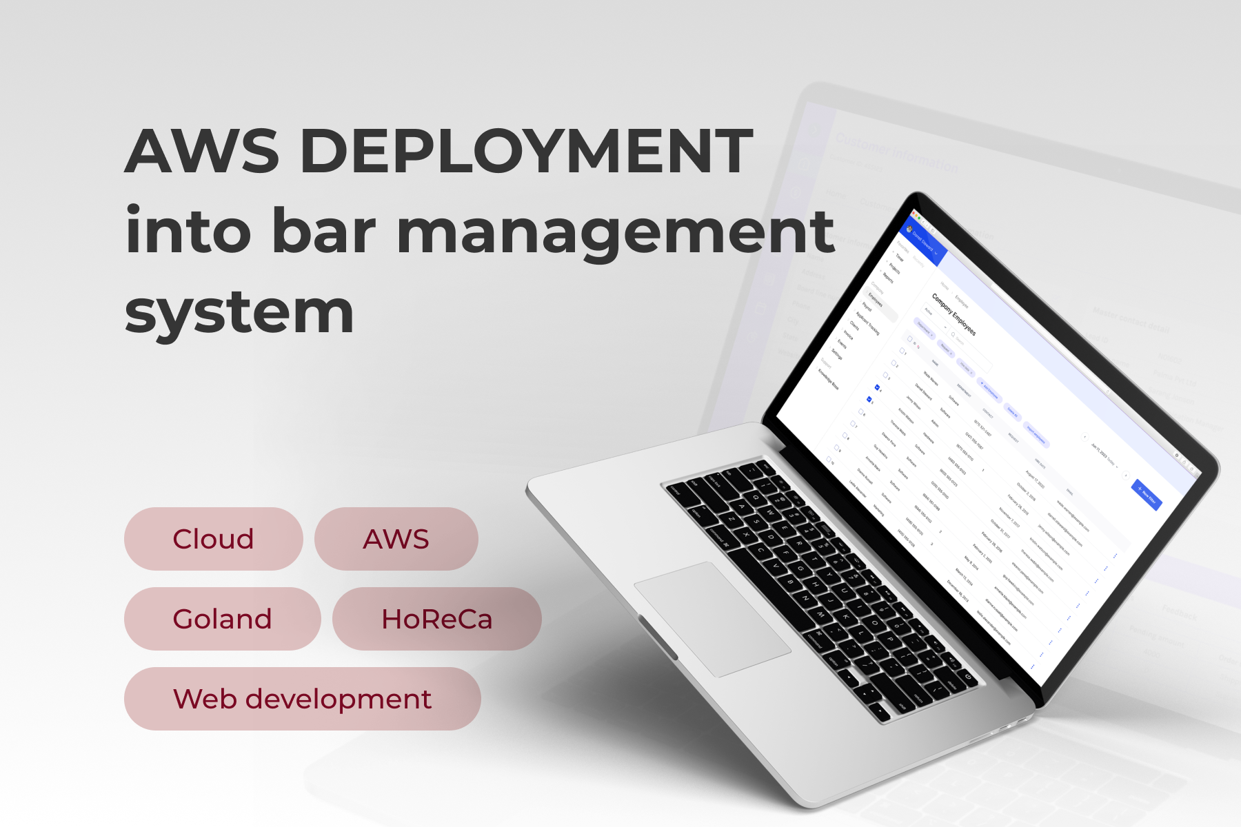 Innowise Project - AWS deployment into bar management system