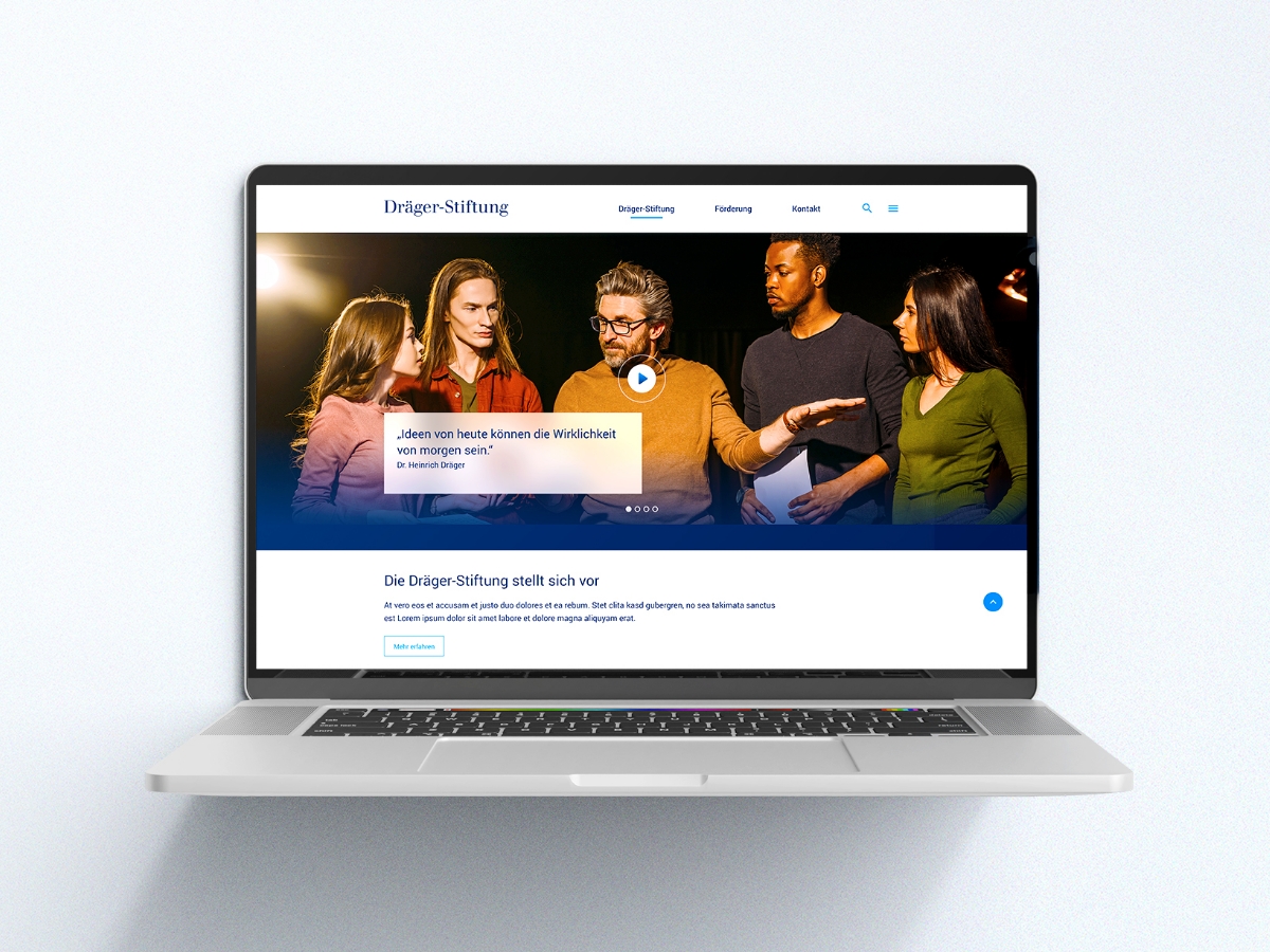iseo Digitalagentur Project - Redesign of the website for the Dräger Foundation