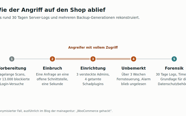 die mainagentur GmbH Project - Forensic analysis and GDPR basis after a shop hack