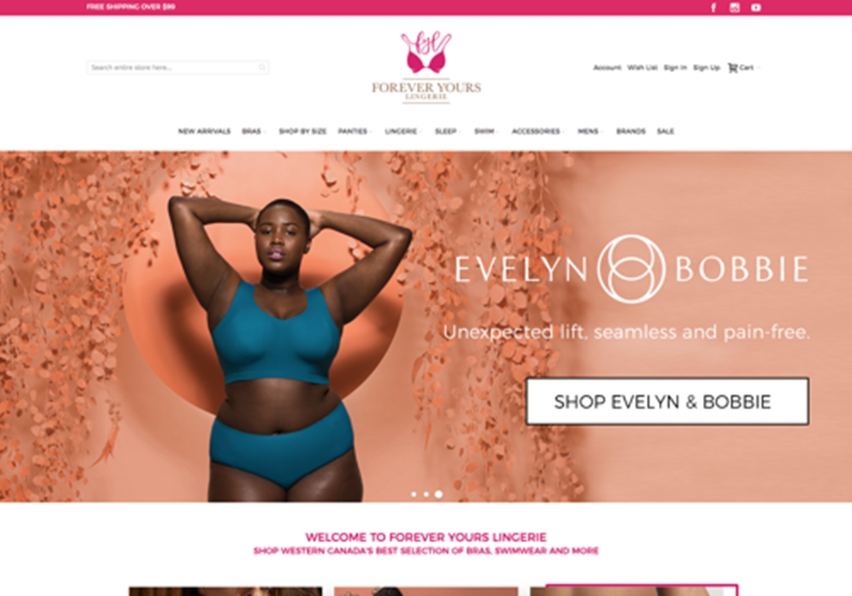 Forever Yours Lingerie - E-Commerce Website - 