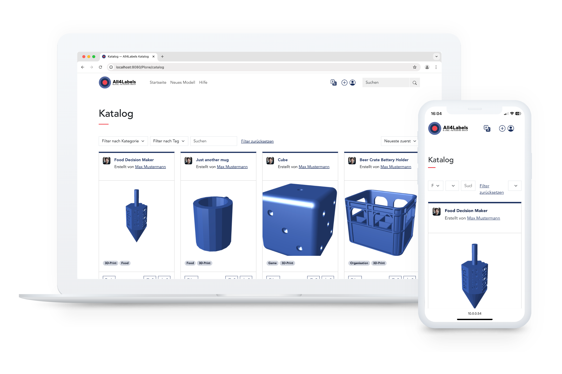 Catalog for 3D printing