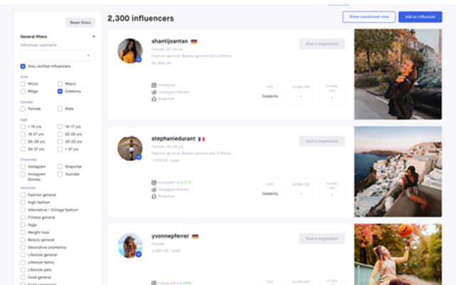 Granite Project - Influencer marketing campaigns management tool