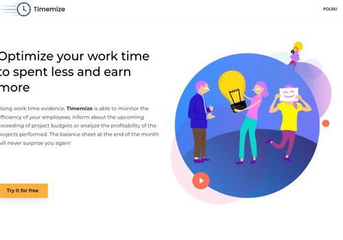 ENDORA Project - Timemize - work time monitor in SaaS model