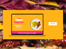 Digital Masters GmbH Project - Brand identity and one pager for happy foodz