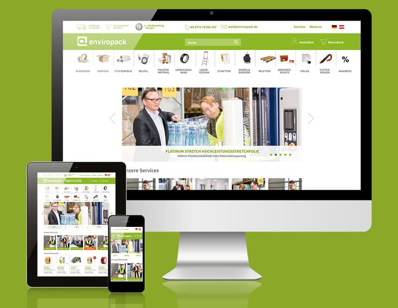 Splendid Internet GmbH Project - B2B Case Study: Enviropack Onlineshop mit Magento 2
