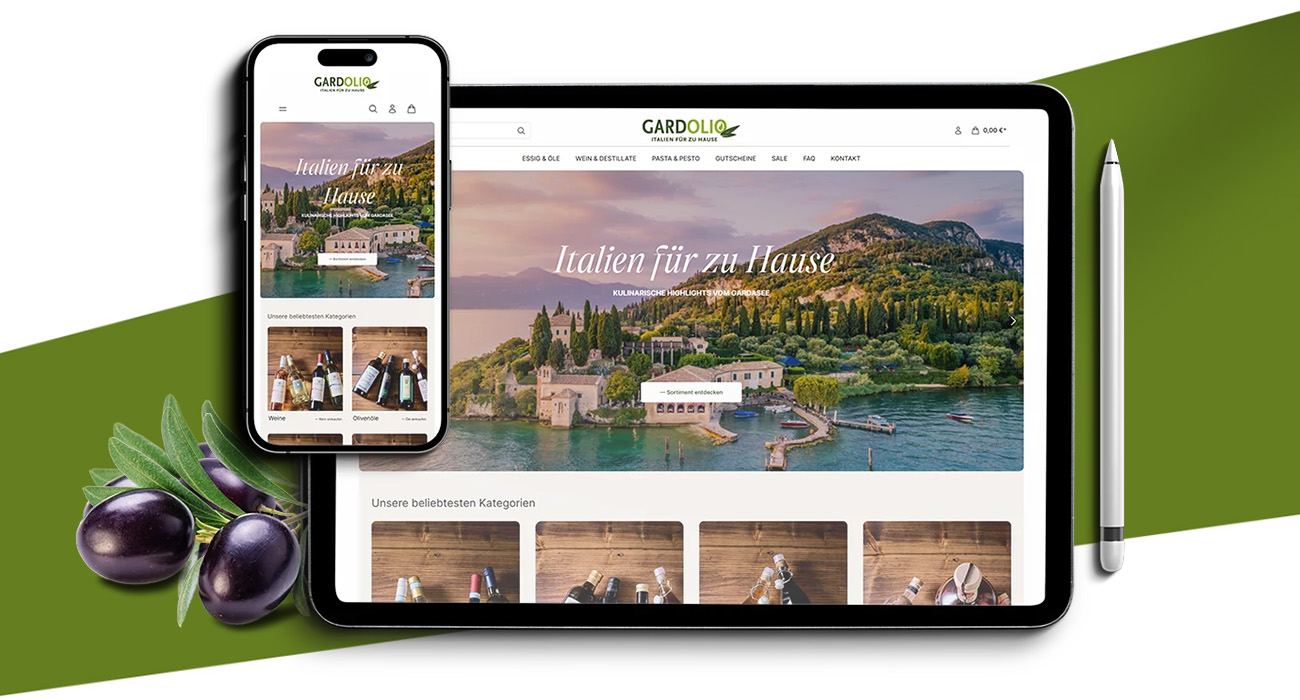 AGENTUR BRANDMARKER GMBH Project - Onlineshop Relaunch, authentisch italienischer Genuss mit voller Performance