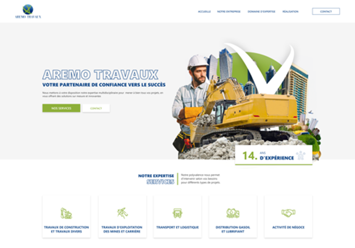 WEBSITE DEVELOPMENT - AREMO TRAVAUX