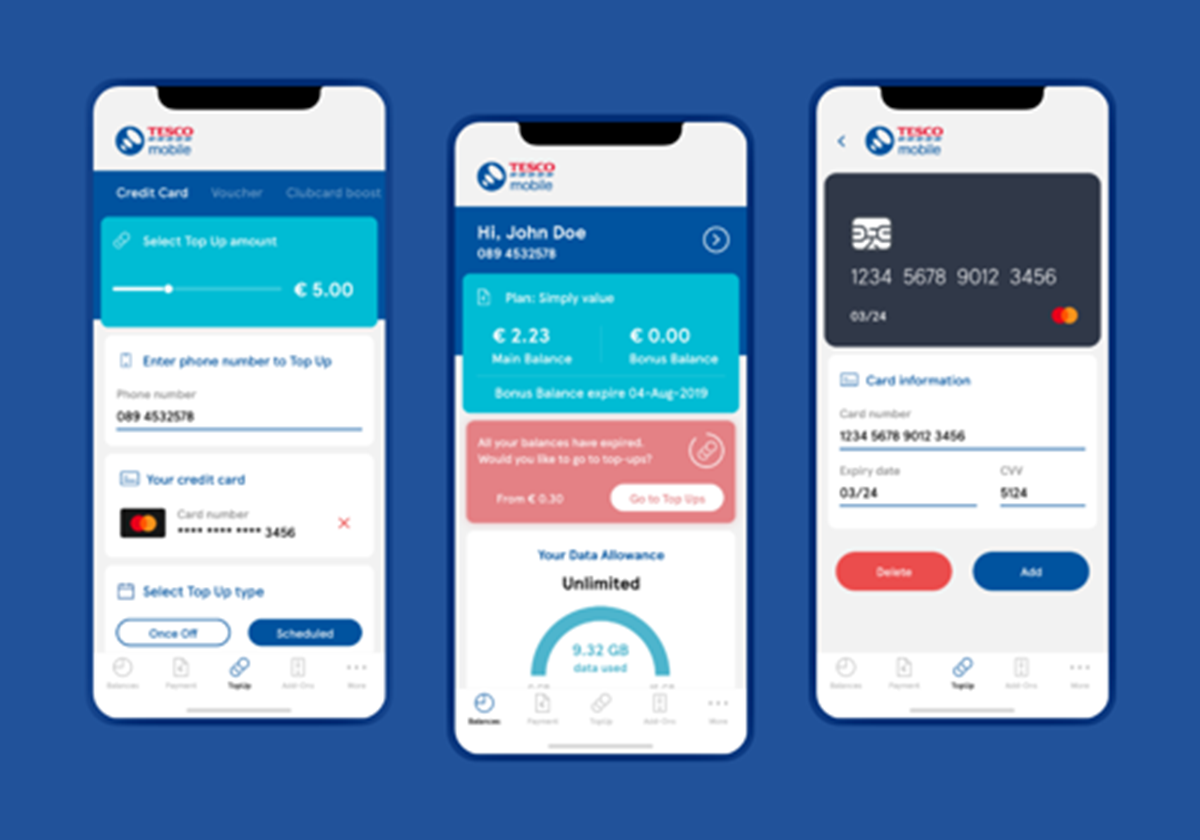 Personal Account Management for Tesco Mobile - Tesco Mobile Ireland