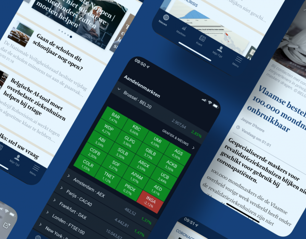 Endare Project - De Tijd/L'Echo mobile newspaper app