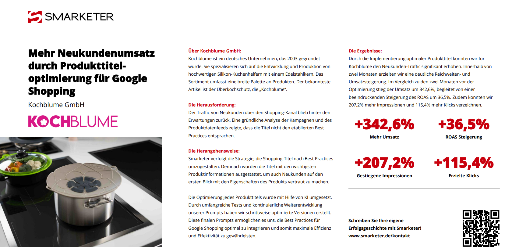 Smarketer GmbH | Google Ads Agentur Project - More new customer sales through product title optimization for Google Shopping