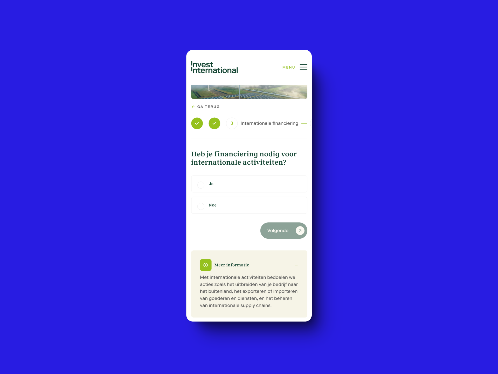 Label Vier Project - A clear, accessible website for Invest International