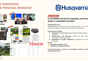 Hello SunRise Project - PR and Communication for Husqvarna France