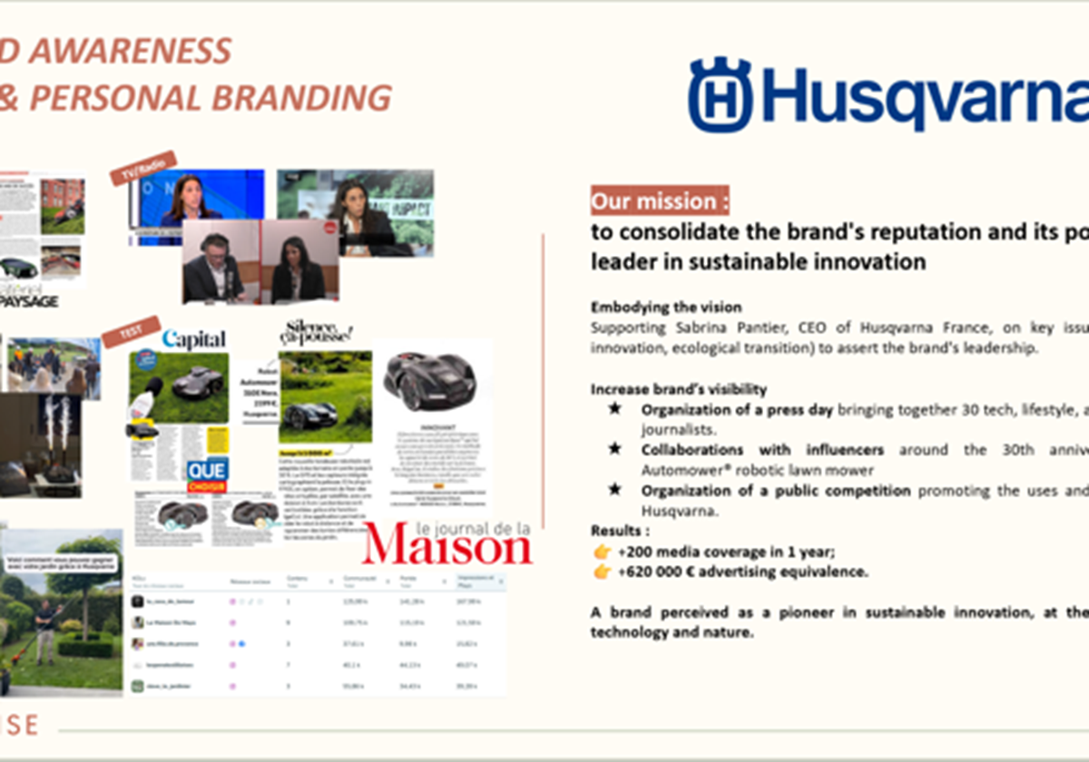 PR and Communication for Husqvarna France - 