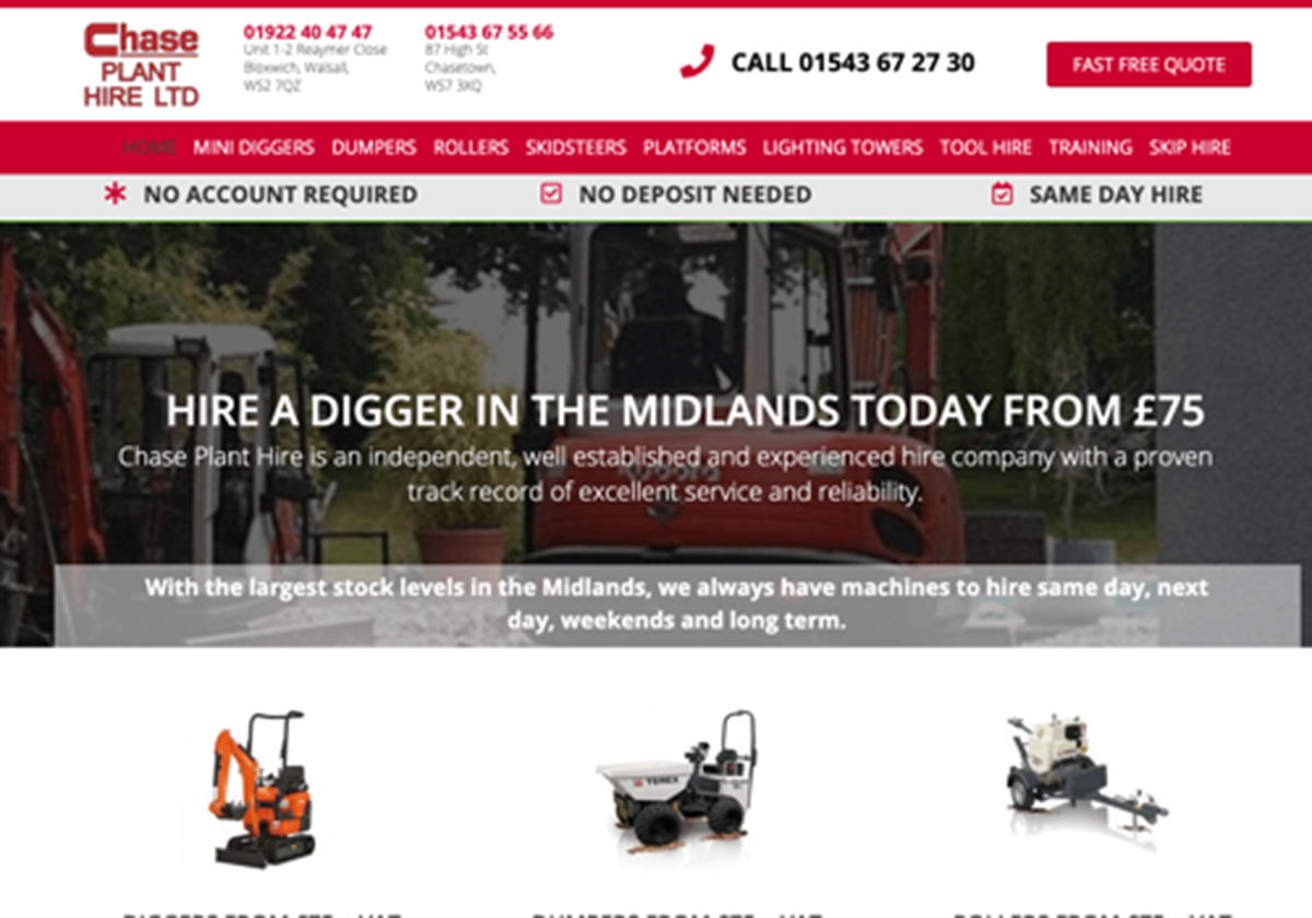 Cut Wasted Ad Spend by £7,000 Per Month - Chase Plant Hire