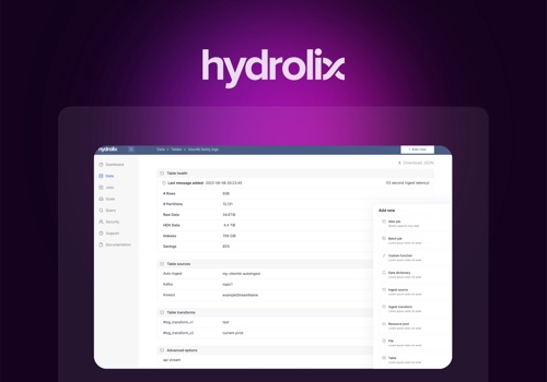 OVERCODE Project - Hydrolix - elastic cloud data platform