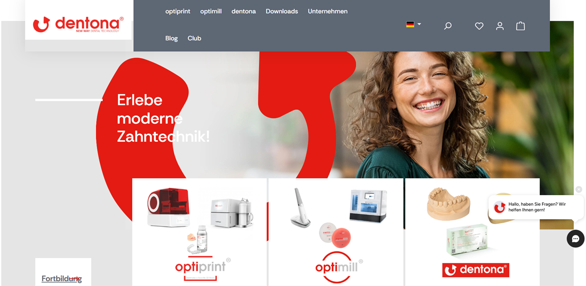 dentona AG : refonte de Shopware 6 et nouveau design corporate complet