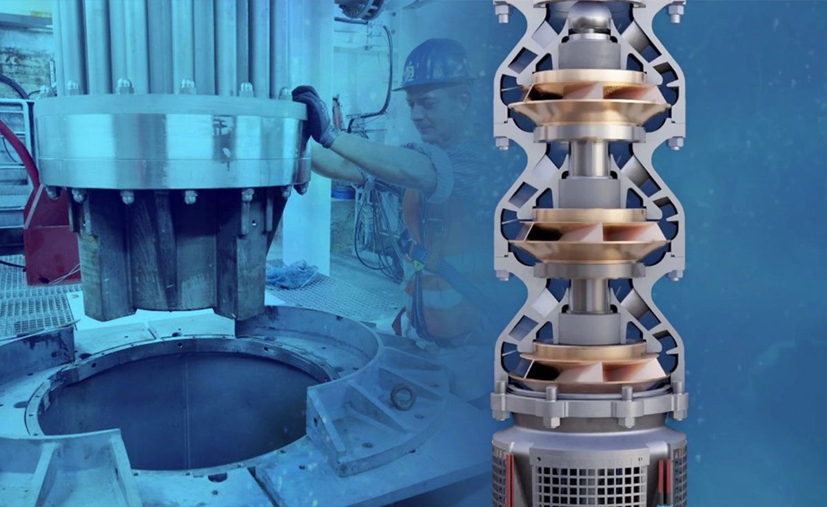 Animation 3D d'une pompe industrielle