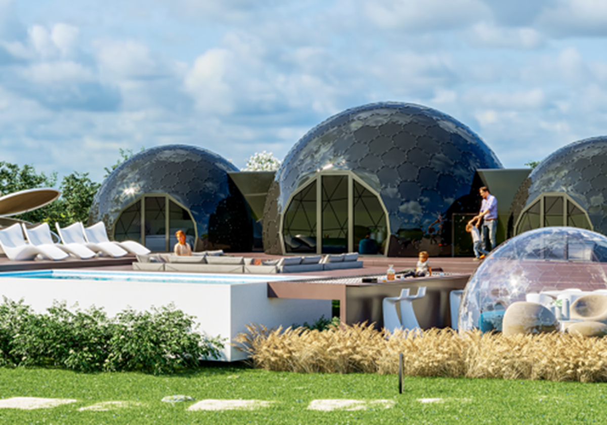 Dome houses for a recreation area - 