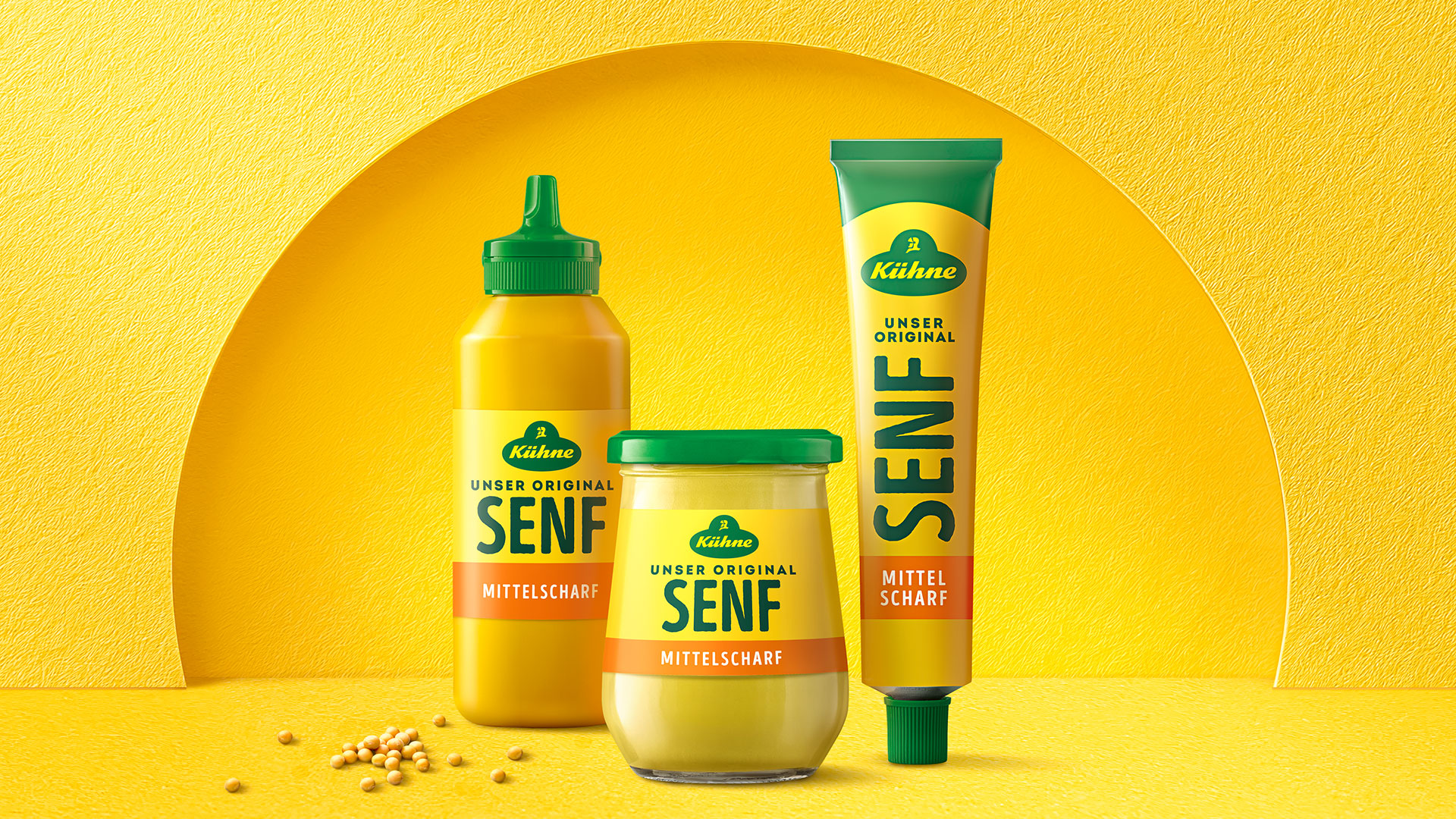 HAJOK Design Project - Packaging design relaunch of the Kühne mustard range