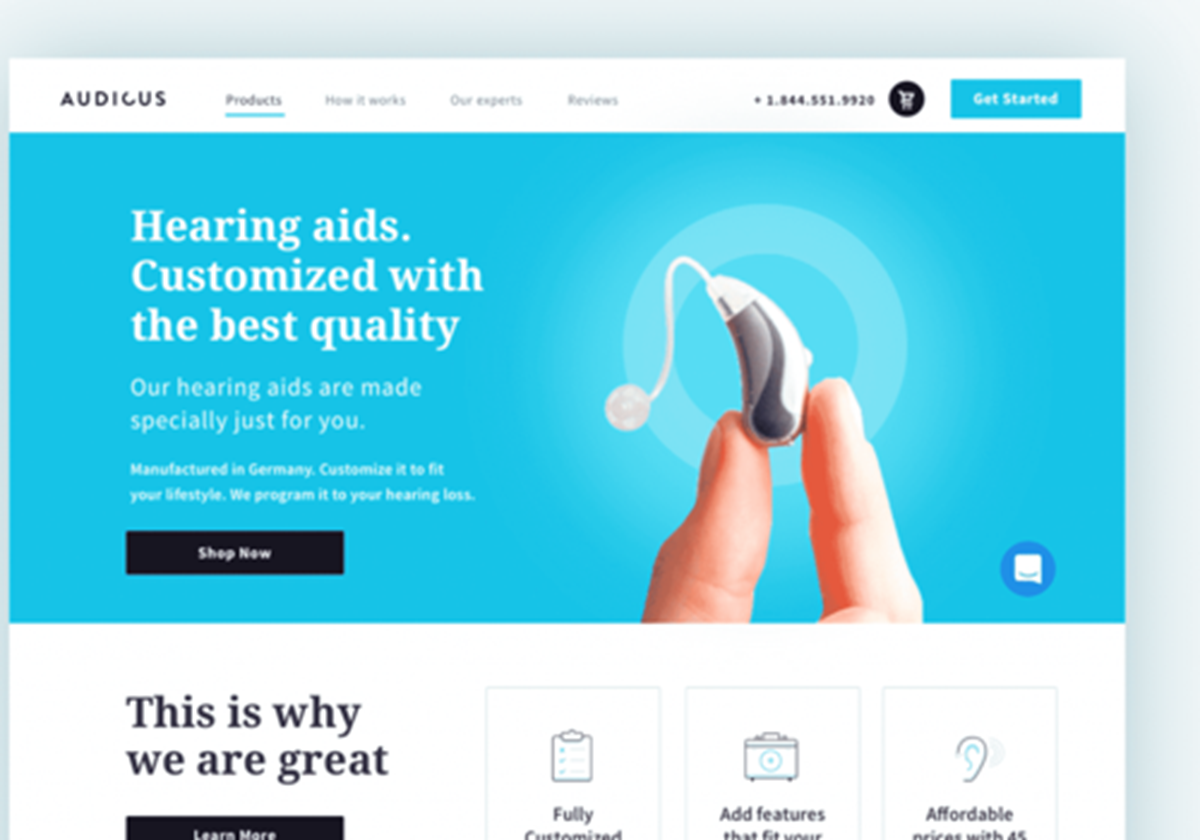 Branding, website, marketing for Hearing Aid cie. - 