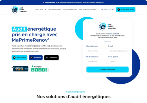 AQI showcase site & lead generation