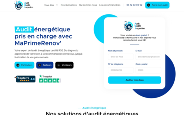 Easyweb Project - AQI showcase site & lead generation