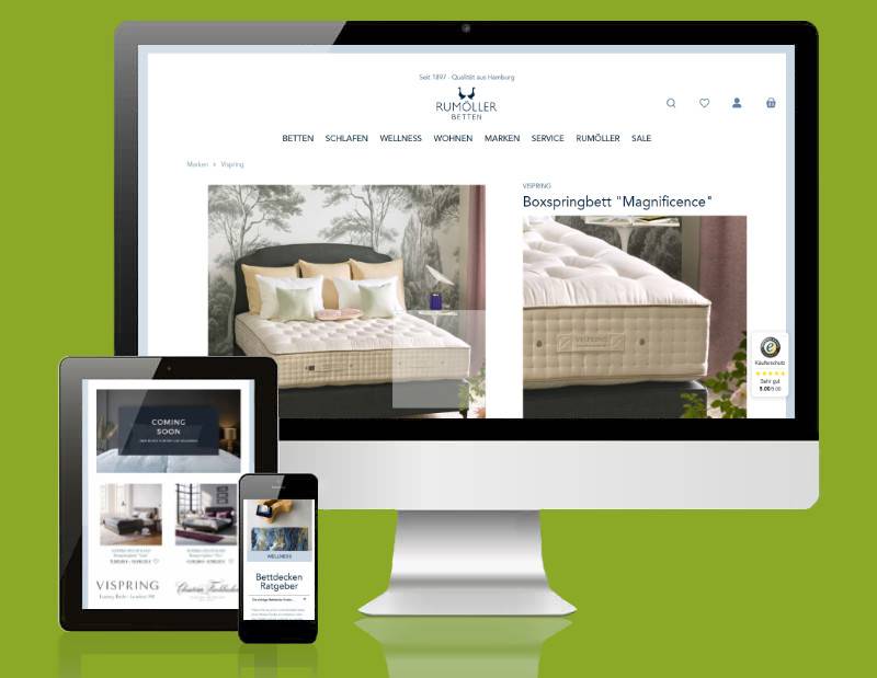 Online store Rumöller Betten with Shopware 6