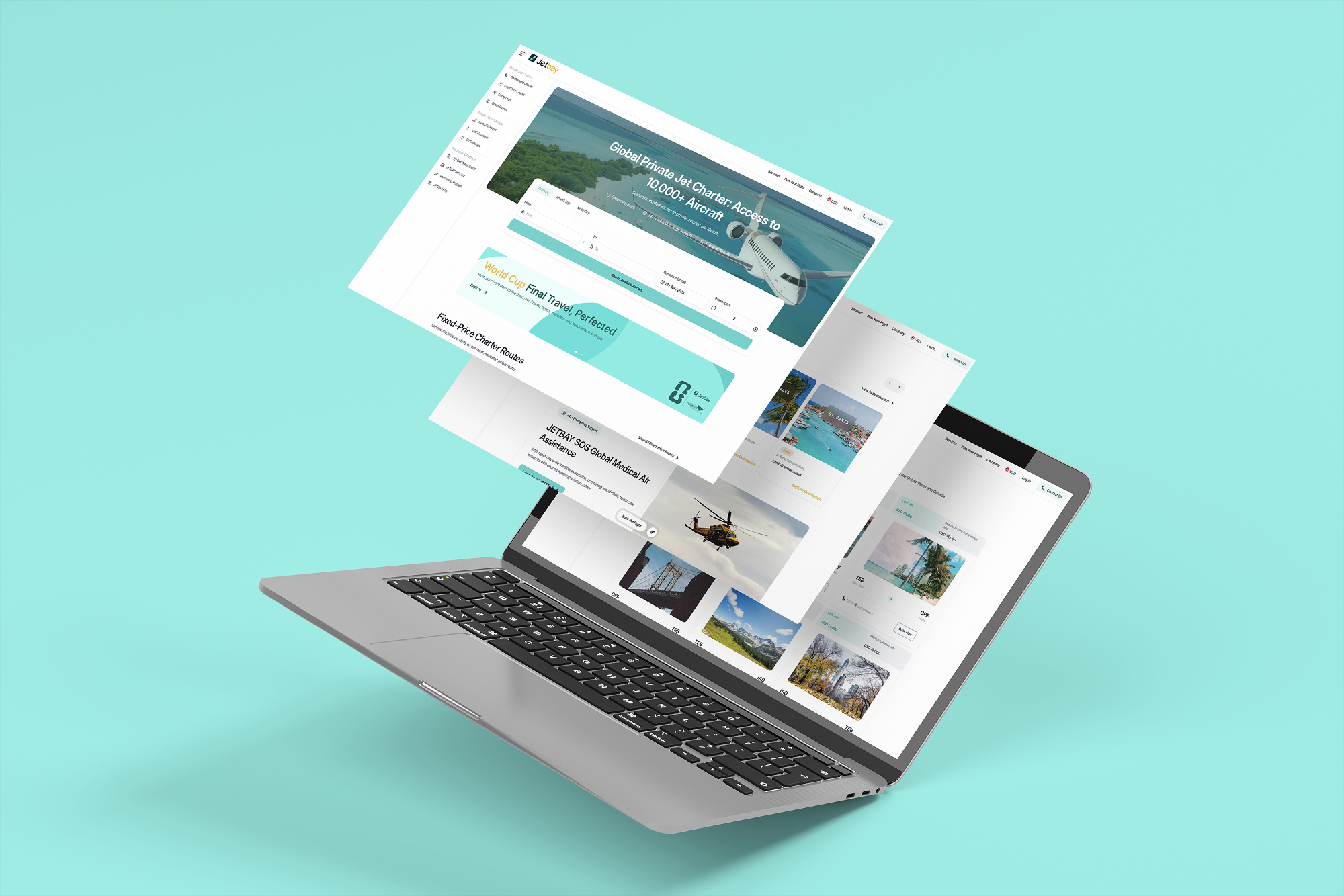 TouchZen Media Project - Jetbay Private Jet Charter Platform
