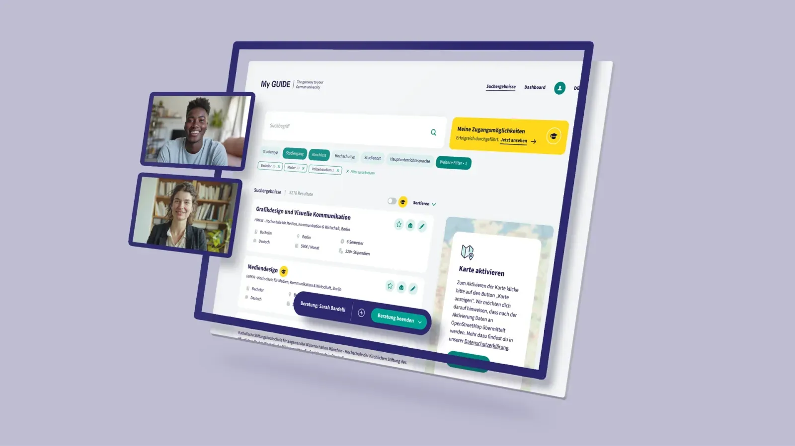 brightside Studio Project - DAAD | Tool for the global network of advisors