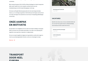 Rubrix Project - Website for a European logistics company
