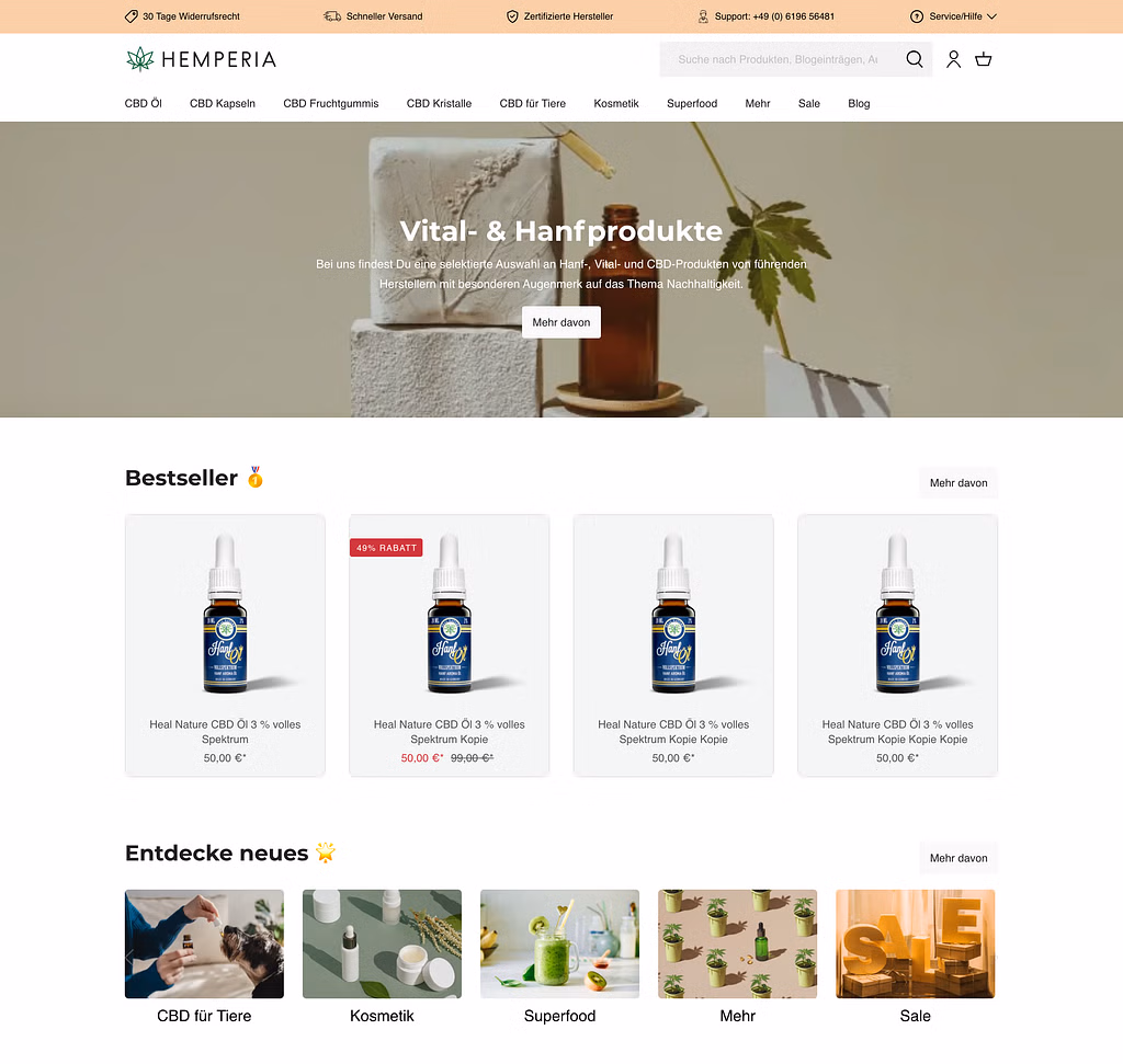 Qubix Consulting GmbH Project - Relaunch and migration from Shopify to Shopware 6