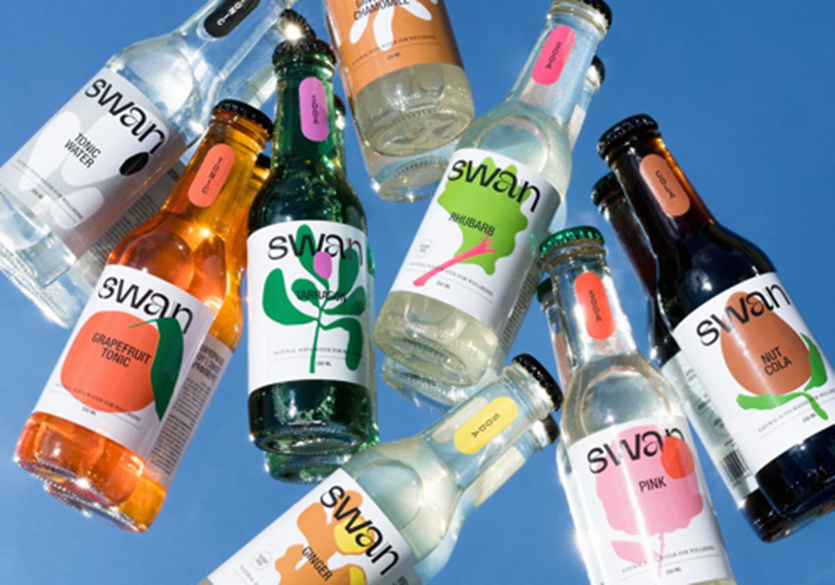 Swan — soda water branding and packaging design - 