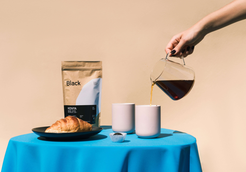 Orchidea Agency Project - Black, fresh roastery coffee packaging and branding