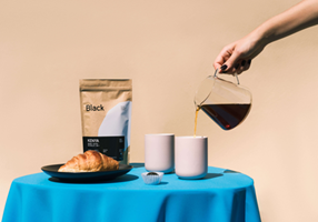 Orchidea Agency Project - Black, fresh roastery coffee packaging and branding