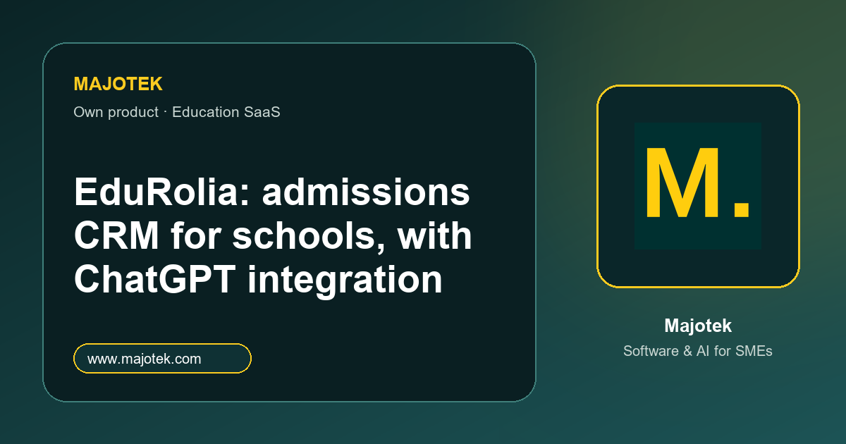 EduRolia: admissions CRM for schools