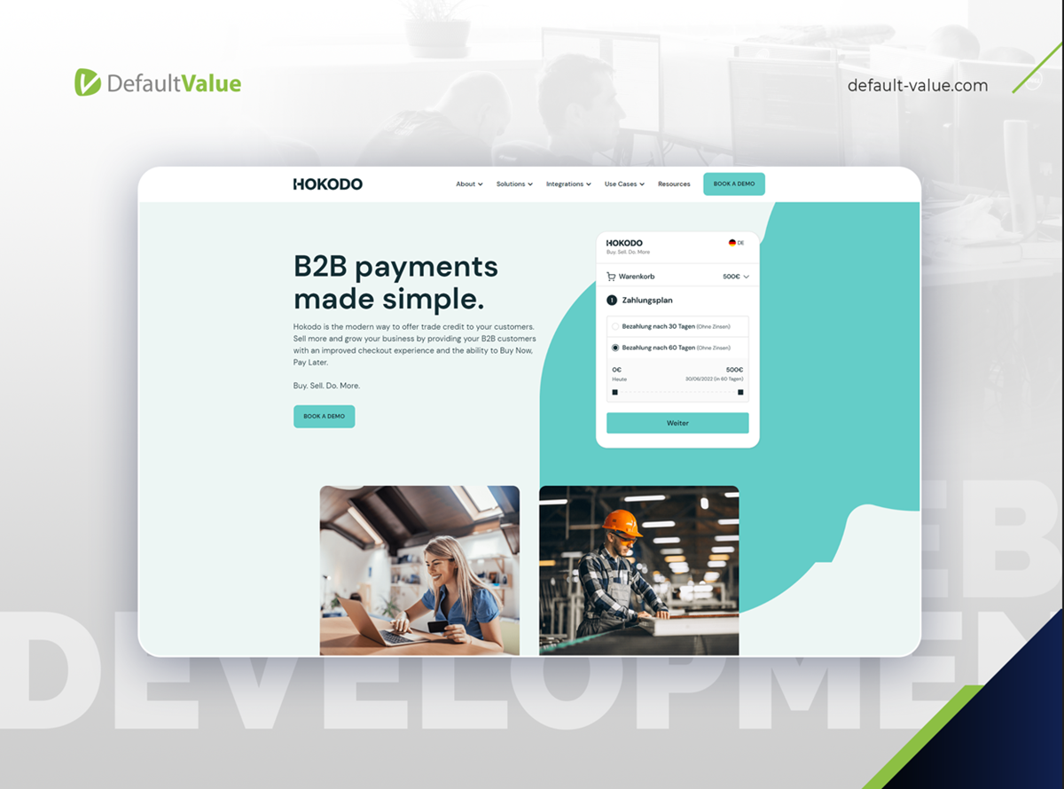 Développement sur mesure pour une solution de paiement B2B - Hokodo