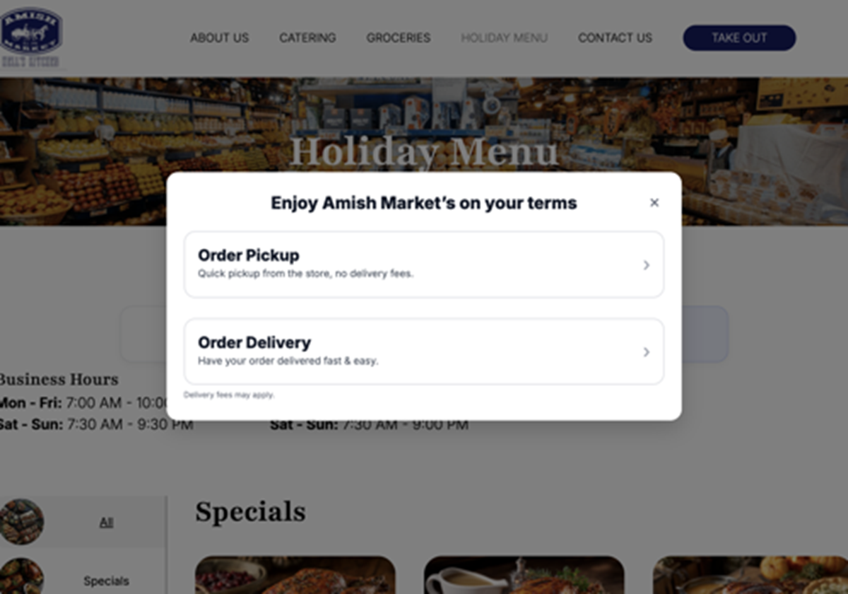 Grocery Retailer E-Commerce Platform - Custom UX - Amish Fine Food