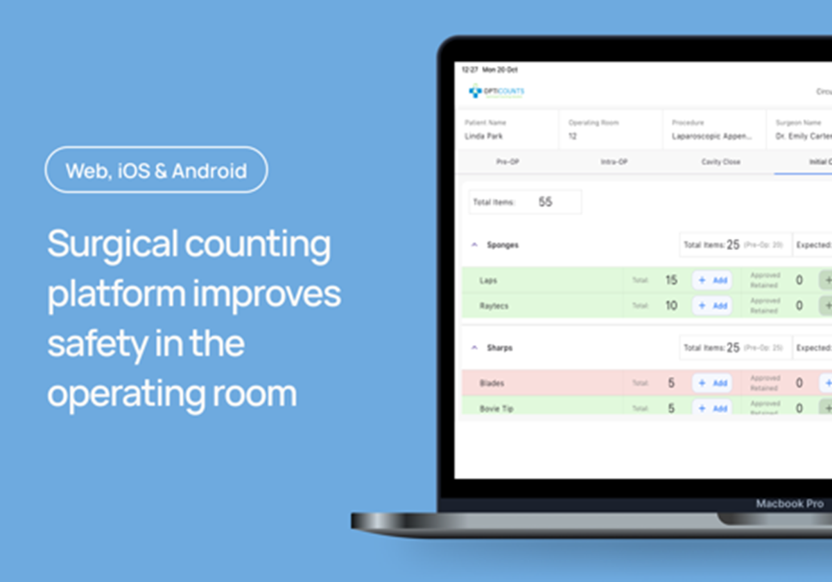 Digital surgical counting platform - OptiCounts