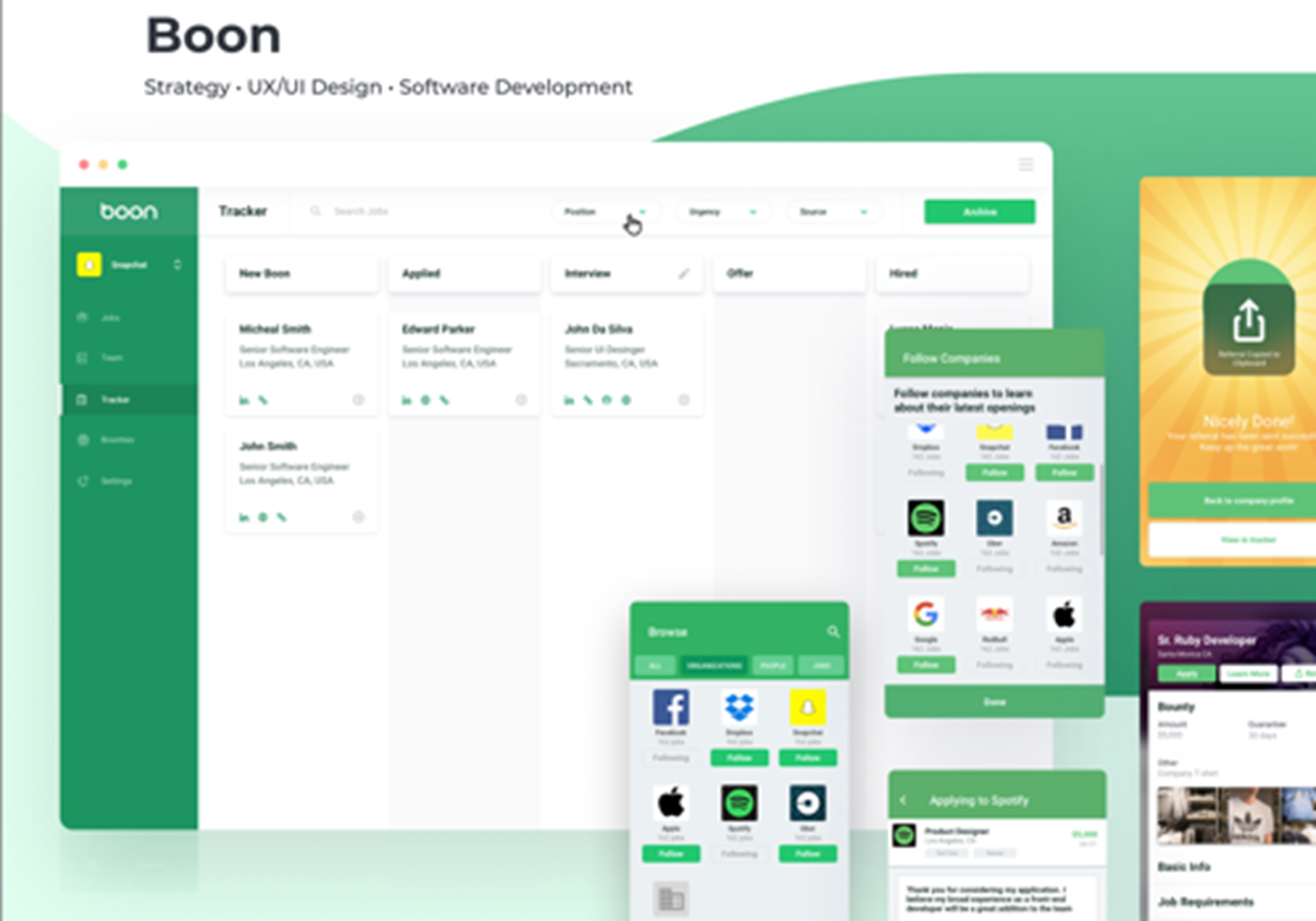 HR & Recruiting SaaS Platform and Mobile App - Boon