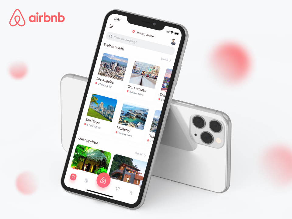 Mobile App Design for Airbnb | UI/UX Design
