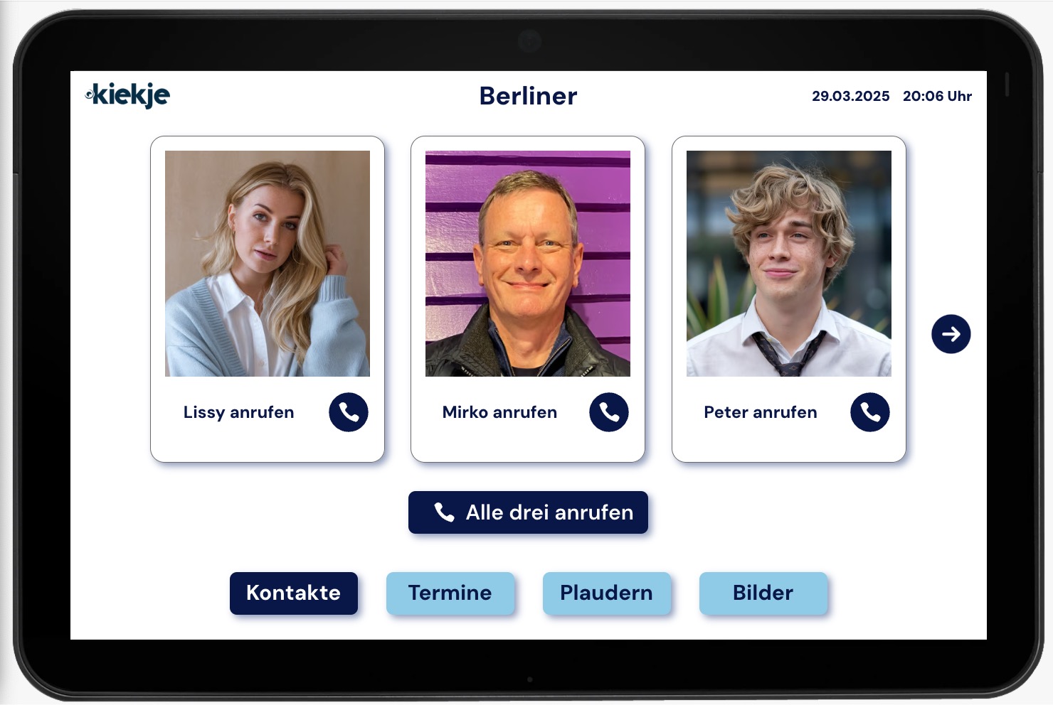 Elasticbrains Project - Kiekje - Digital Family Tablet for Seniors