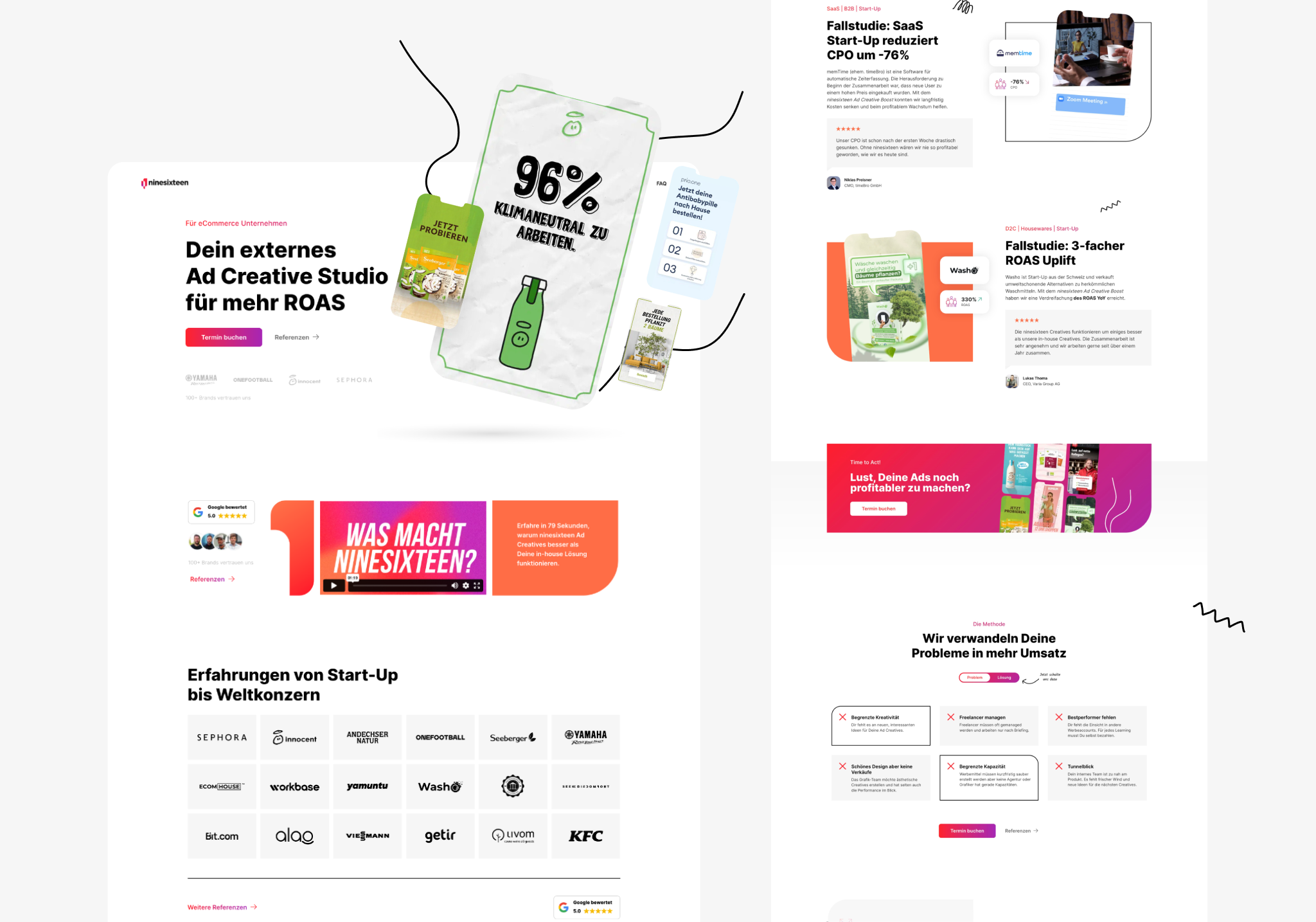 VIERLESS GmbH Project -  Development of a new agency website incl. automations & career section